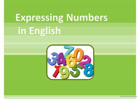 Expressing Numbers in English .
